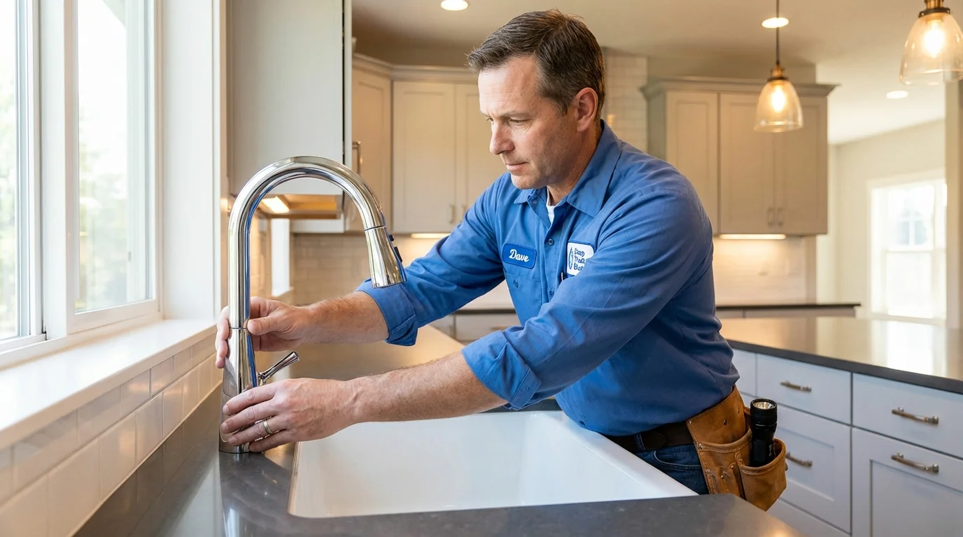 Kitchen faucet installation by Johns Plumbing LLC in Bunnell