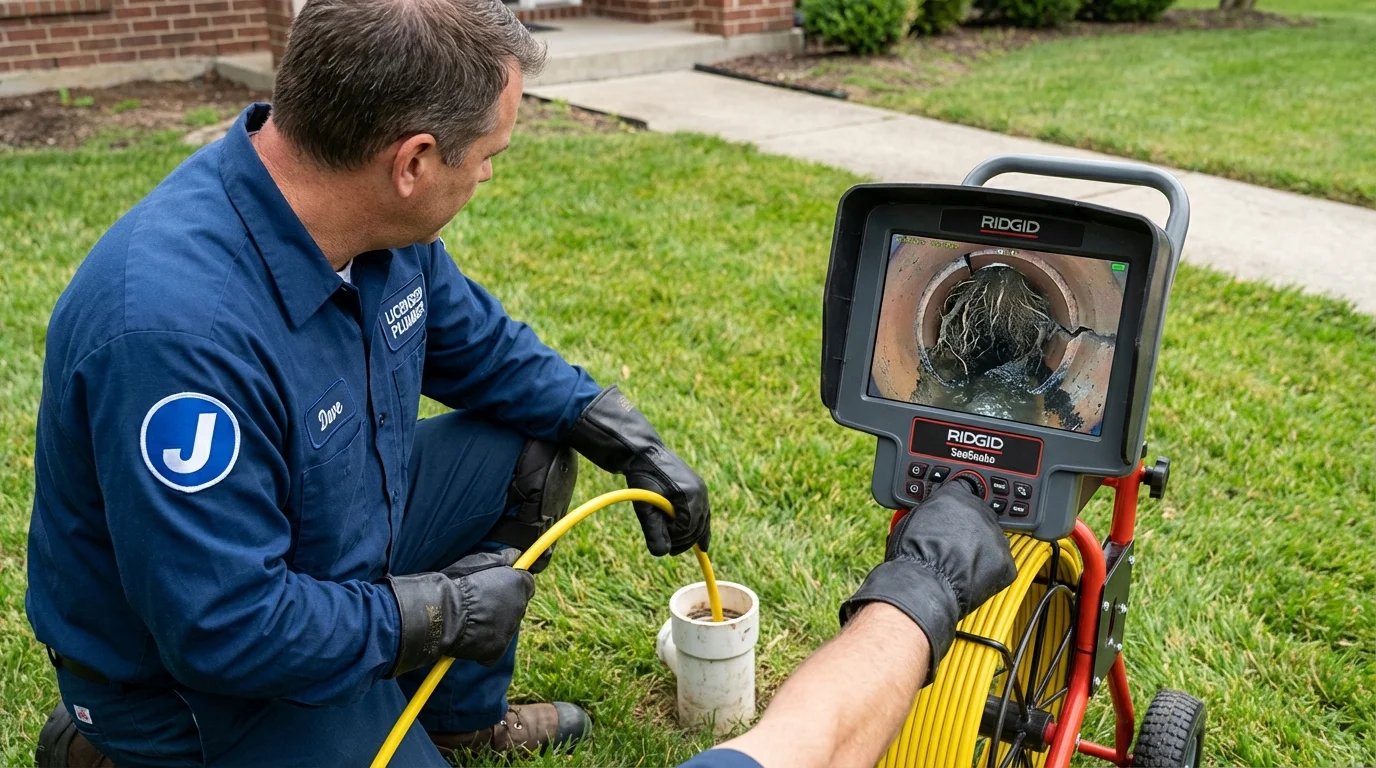 Sewer camera inspection being performed by Johns Plumbing LLC in Bunnell